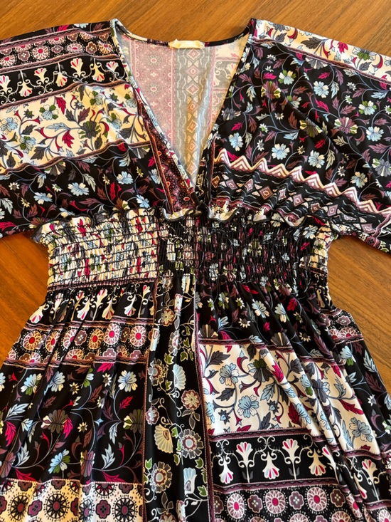 Anthro Attart State Patchwork Maxi Dress Boho Summer Chic M - Picture 7 of 9